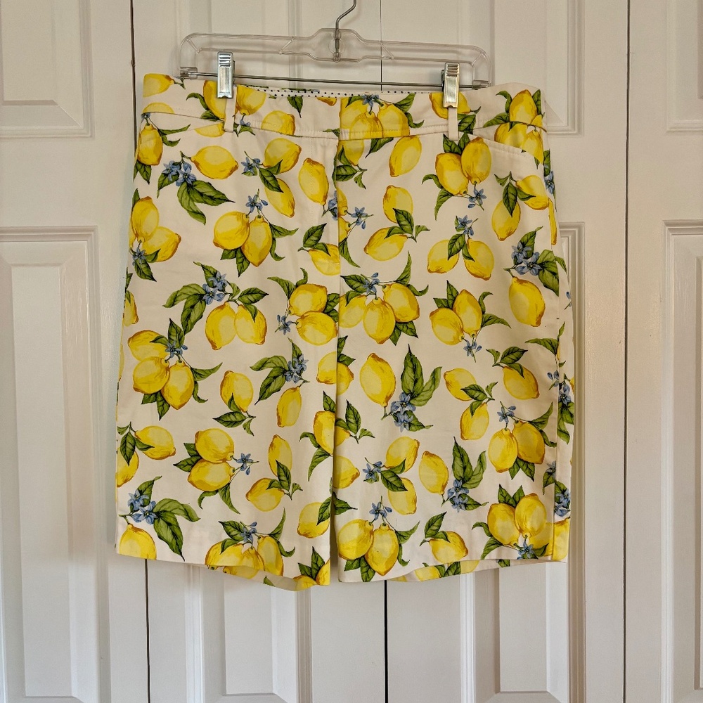 SUMMER FUN SALE! Talbots Bermuda The Perfect Short 10.5" length. Lemons Size 14